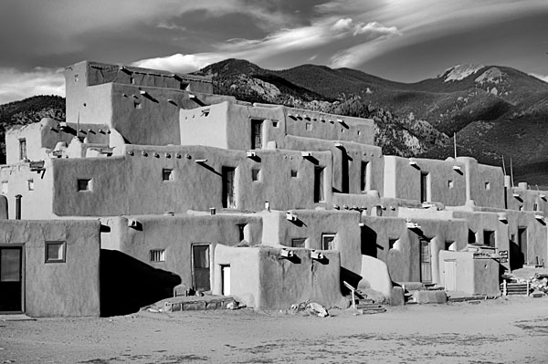 Photograph Robert Meyers Lussier Taos Pueblo North on One Eyeland